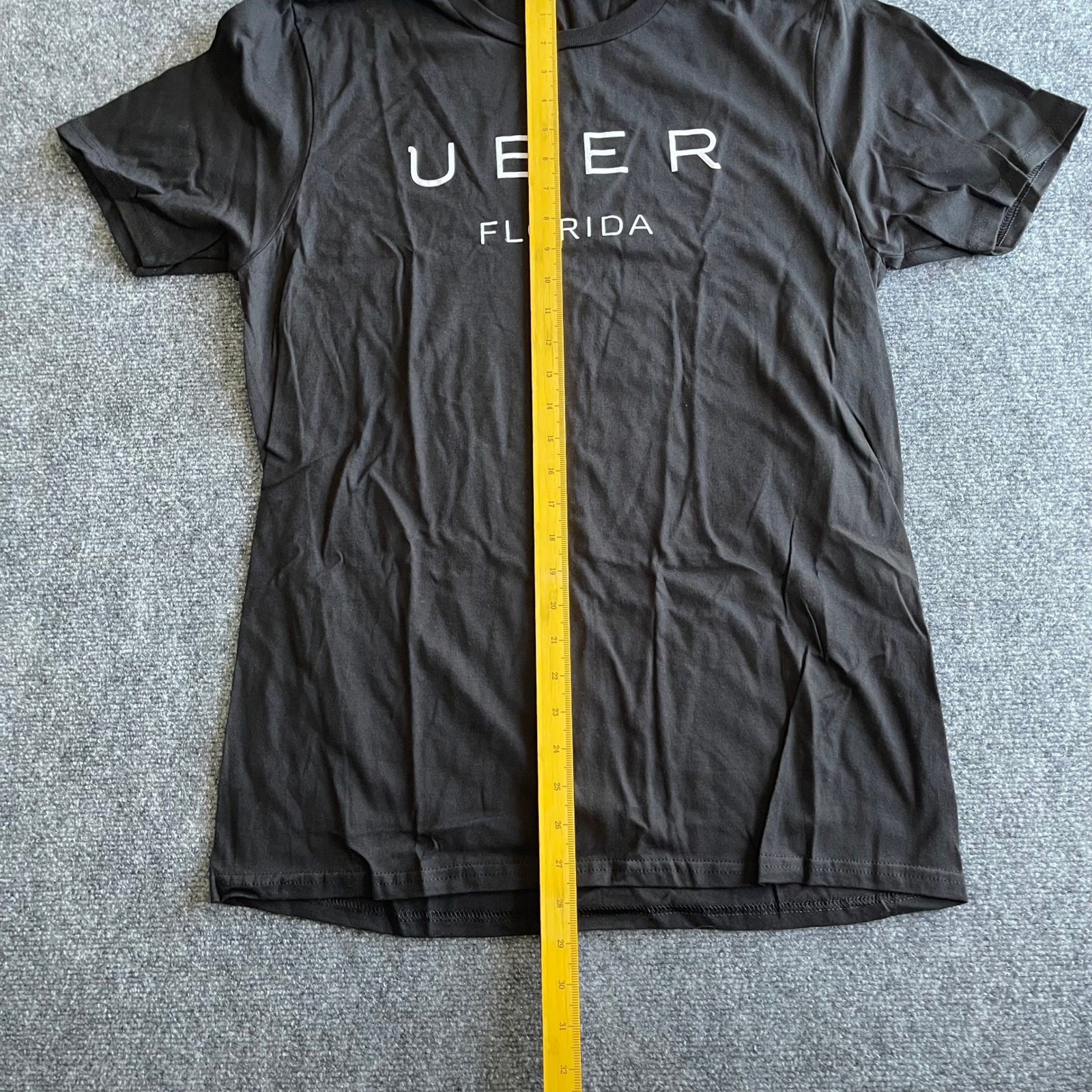 Uber Florida Mens Graphic T-Shirt Black Short Sleeve Crew Neck Cotton Large — image 3 of 6